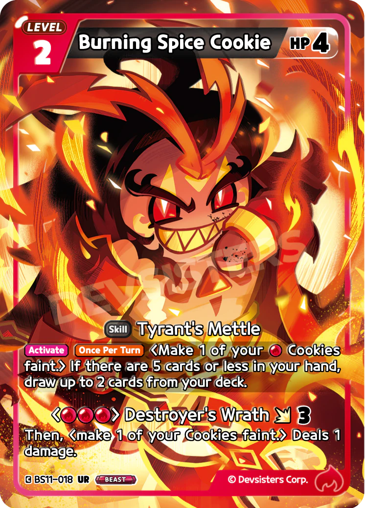 BS11-018 Burning Spice Cookie [UR] The Dark Enchantress War